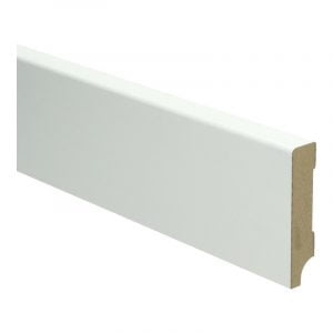 MooieVloeren.com - MDF Tijdloze plint 70x15 wit voorgelakt RAL 9010